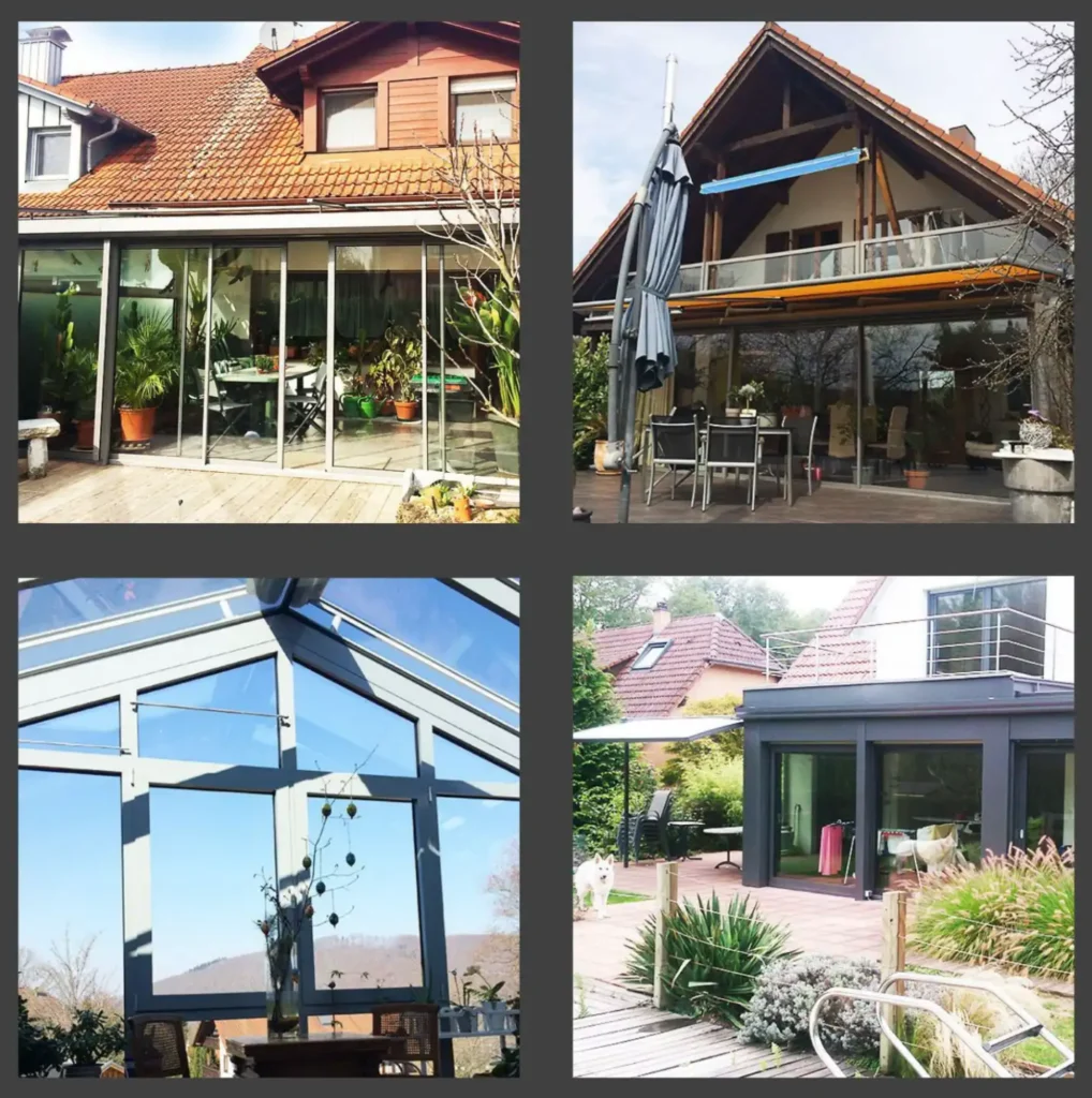 Collage Referenzbilder Wintergarten